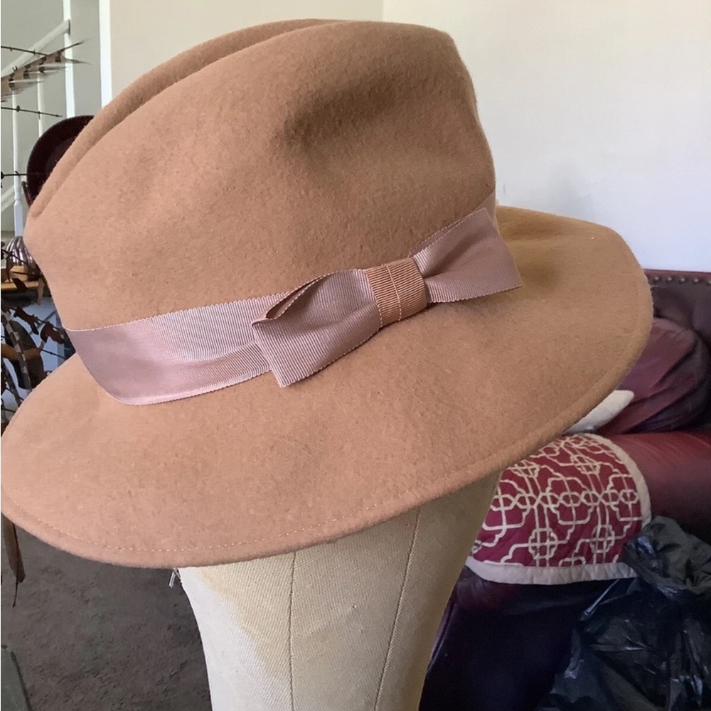 Vintage Frank olive camel women’s fedora TallyHo hat